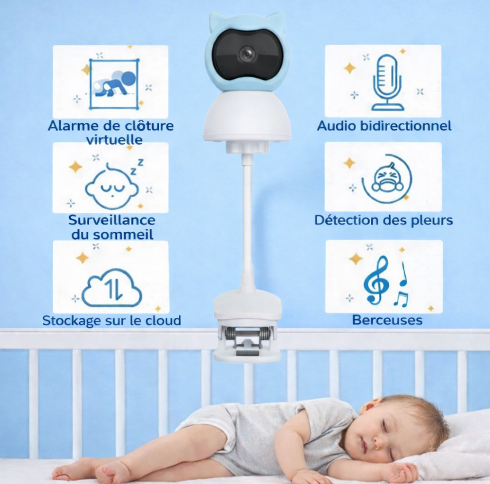 Sleepbabyss Caméra Bébé Clip & Flex